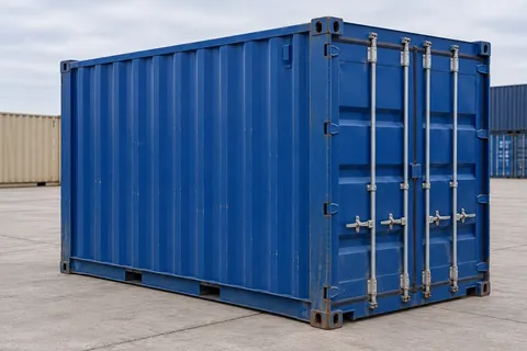 Container 10 pieds Standard · Occasion · très bon état · Bleu. Visuel pour cette configuration. Le fournisseur confirmera l’exemplaire, son état réel et ses équipements.