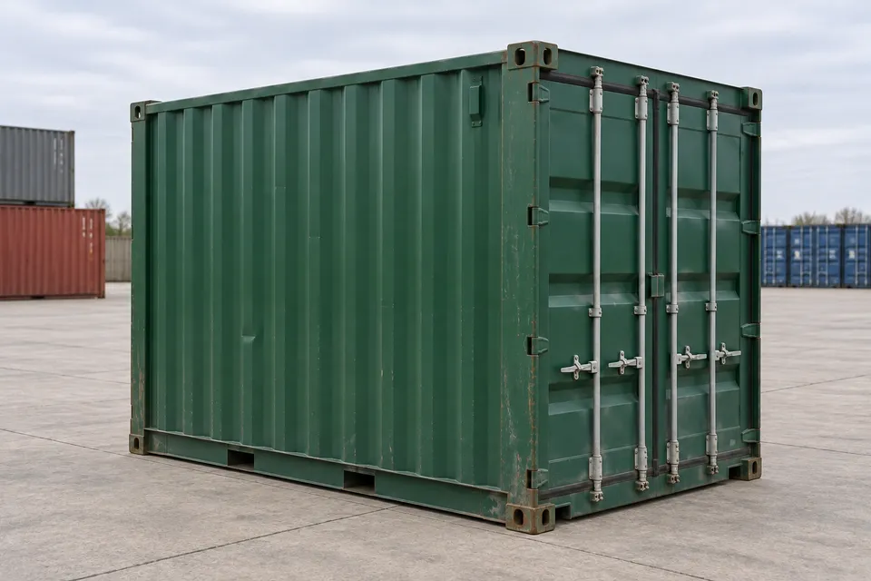 Container 10 piedi Standard · Usato · ottime condizioni · Verde. Immagine per questa configurazione. Il fornitore confermerà l’unità, le condizioni reali e le dotazioni.