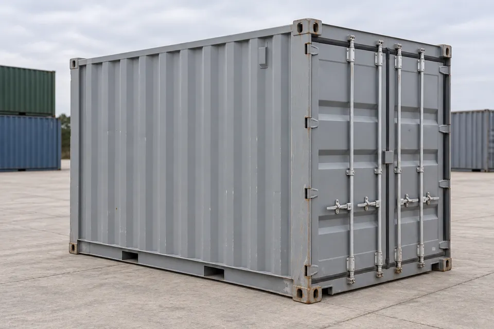Container 10 voet Standaard · Gebruikt · zeer goede staat · Grijs. Afbeelding van deze configuratie. De leverancier bevestigt het exemplaar, de werkelijke staat en de uitrusting.