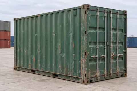 Container 10 pieds Standard · Occasion · dernier voyage · Vert. Visuel pour cette configuration. Le fournisseur confirmera l’exemplaire, son état réel et ses équipements.