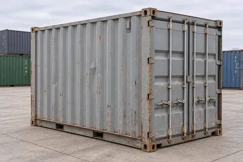 Container 10 pieds Standard · Occasion · dernier voyage · Gris. Visuel pour cette configuration. Le fournisseur confirmera l’exemplaire, son état réel et ses équipements.