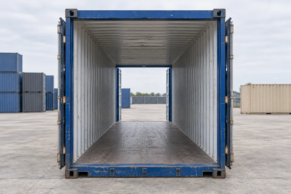 Container 20 ft Double Door · Used · good condition · Blue. Image of this configuration. The supplier will confirm the actual unit, its condition and equipment.