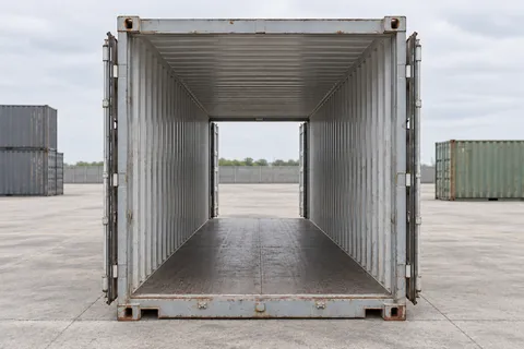 Container 20 pieds Double porte · Occasion · bon état · Gris. Visuel pour cette configuration. Le fournisseur confirmera l’exemplaire, son état réel et ses équipements.