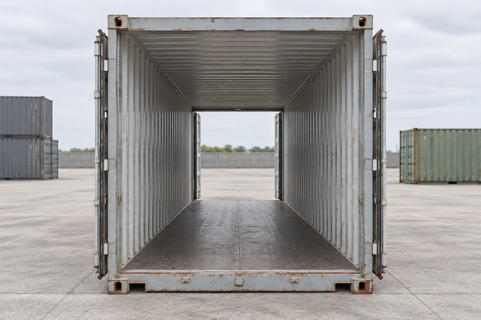 Container 20 ft Double Door · Brugt · god stand · Grå. Billede af denne konfiguration. Leverandøren bekræfter den faktiske enhed, dens tilstand og udstyr.
