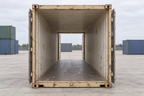 Container 20 pieds Double porte · Occasion · dernier voyage · Beige. Visuel pour cette configuration. Le fournisseur confirmera l’exemplaire, son état réel et ses équipements.