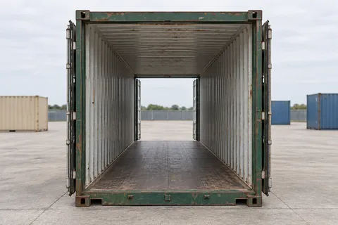 Container 20 pieds Double porte · Occasion · dernier voyage · Vert. Visuel pour cette configuration. Le fournisseur confirmera l’exemplaire, son état réel et ses équipements.