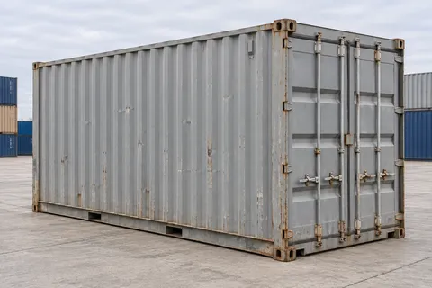 Container 20 pieds High Cube · Occasion · bon état · Gris. Visuel pour cette configuration. Le fournisseur confirmera l’exemplaire, son état réel et ses équipements.
