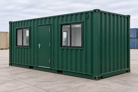 Container 20 pieds Bureau · Occasion · très bon état · Vert. Visuel pour cette configuration. Le fournisseur confirmera l’exemplaire, son état réel et ses équipements.