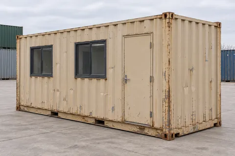 Container 20 pieds Bureau · Occasion · dernier voyage · Beige. Visuel pour cette configuration. Le fournisseur confirmera l’exemplaire, son état réel et ses équipements.