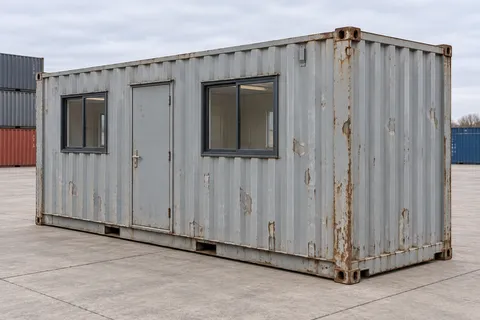 Container 20 pieds Bureau · Occasion · dernier voyage · Gris. Visuel pour cette configuration. Le fournisseur confirmera l’exemplaire, son état réel et ses équipements.