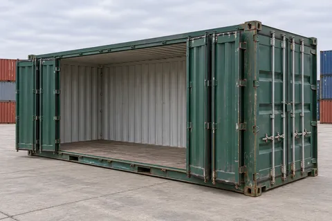 Container 20 voet Zijopening · Gebruikt · goede staat · Groen. Afbeelding van deze configuratie. De leverancier bevestigt het exemplaar, de werkelijke staat en de uitrusting.