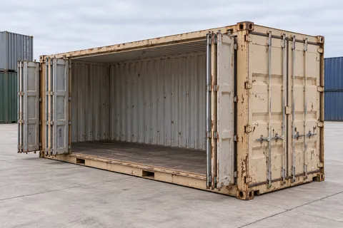 Container 20 voet Zijopening · Gebruikt · laatste reis · Beige. Afbeelding van deze configuratie. De leverancier bevestigt het exemplaar, de werkelijke staat en de uitrusting.
