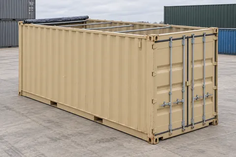 Container 20 pieds Open Top · Occasion · très bon état · Beige. Visuel pour cette configuration. Le fournisseur confirmera l’exemplaire, son état réel et ses équipements.