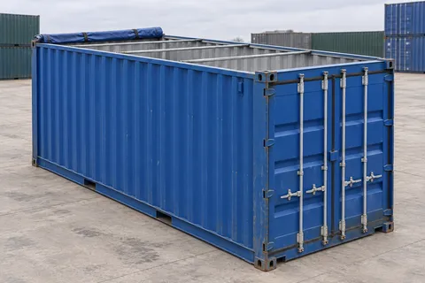 Container 20 voet Open Top · Gebruikt · zeer goede staat · Blauw. Afbeelding van deze configuratie. De leverancier bevestigt het exemplaar, de werkelijke staat en de uitrusting.