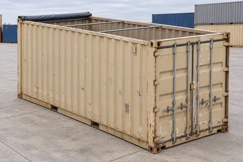 Container 20 fot Open Top · Brukt · god stand · Beige. Bilde av denne konfigurasjonen. Leverandøren vil bekrefte den faktiske enheten, dens tilstand og utstyr.