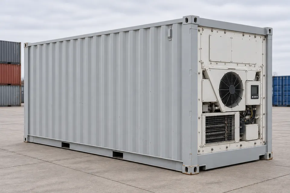 Container 20 Fuß Kühlcontainer · Gebraucht · sehr guter Zustand · Grau. Bild dieser Konfiguration. Der Anbieter bestätigt das konkrete Exemplar, seinen tatsächlichen Zustand und seine Ausstattung.