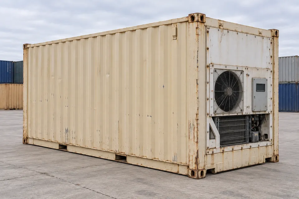 Container 20 voet Koelcontainer · Gebruikt · goede staat · Beige. Afbeelding van deze configuratie. De leverancier bevestigt het exemplaar, de werkelijke staat en de uitrusting.