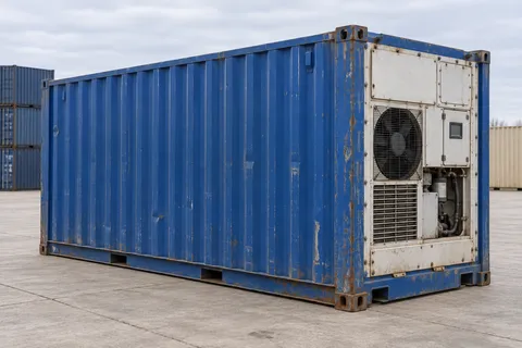Container 20 pieds Frigorifique · Occasion · bon état · Bleu. Visuel pour cette configuration. Le fournisseur confirmera l’exemplaire, son état réel et ses équipements.