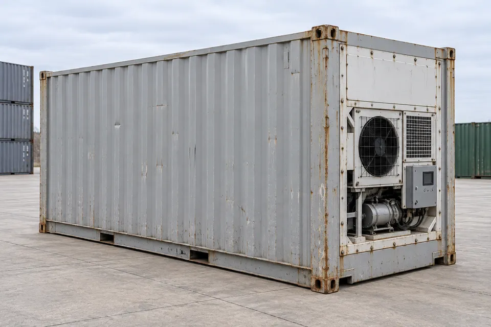 Container 20 Fuß Kühlcontainer · Gebraucht · guter Zustand · Grau. Bild dieser Konfiguration. Der Anbieter bestätigt das konkrete Exemplar, seinen tatsächlichen Zustand und seine Ausstattung.
