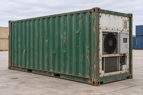 Container 20 pieds Frigorifique · Occasion · dernier voyage · Vert. Visuel pour cette configuration. Le fournisseur confirmera l’exemplaire, son état réel et ses équipements.