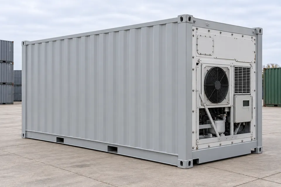 Container 20 Fuß Kühlcontainer · Neu · One Trip · Grau. Bild dieser Konfiguration. Der Anbieter bestätigt das konkrete Exemplar, seinen tatsächlichen Zustand und seine Ausstattung.