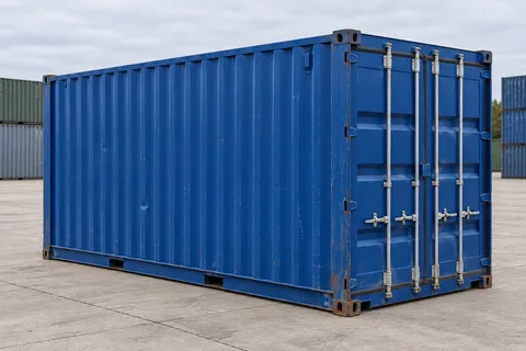 Container 20 pieds Standard · Occasion · très bon état · Bleu. Visuel pour cette configuration. Le fournisseur confirmera l’exemplaire, son état réel et ses équipements.
