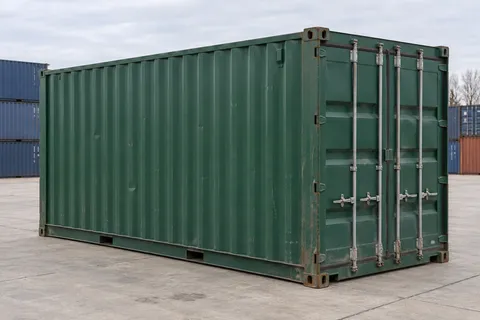 Container 20 pieds Standard · Occasion · très bon état · Vert. Visuel pour cette configuration. Le fournisseur confirmera l’exemplaire, son état réel et ses équipements.