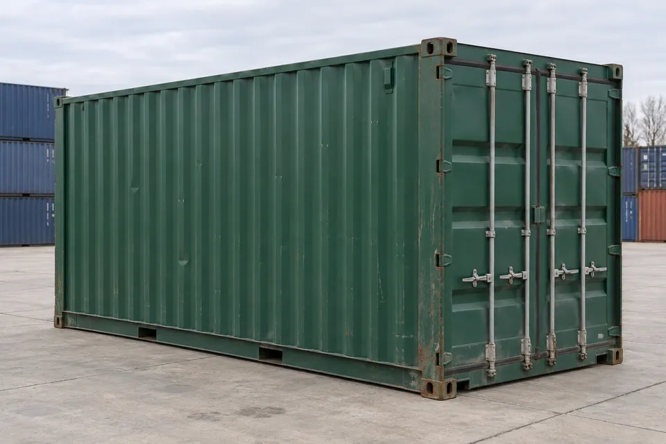 Container 20 piedi Standard · Usato · ottime condizioni · Verde. Immagine per questa configurazione. Il fornitore confermerà l’unità, le condizioni reali e le dotazioni.