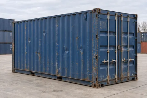 Container 20 pieds Standard · Occasion · bon état · Bleu. Visuel pour cette configuration. Le fournisseur confirmera l’exemplaire, son état réel et ses équipements.