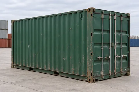 Container 20 voet Standaard · Gebruikt · goede staat · Groen. Afbeelding van deze configuratie. De leverancier bevestigt het exemplaar, de werkelijke staat en de uitrusting.