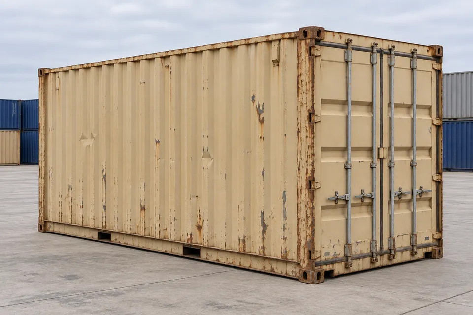 Container 20 voet Standaard · Gebruikt · laatste reis · Beige. Afbeelding van deze configuratie. De leverancier bevestigt het exemplaar, de werkelijke staat en de uitrusting.