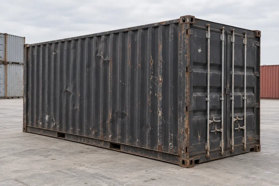 Container 20 voet Standaard · Gebruikt · laatste reis · Zwart. Afbeelding van deze configuratie. De leverancier bevestigt het exemplaar, de werkelijke staat en de uitrusting.