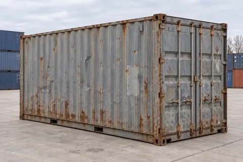 Container 20 pieds Standard · Occasion · dernier voyage · Gris. Visuel pour cette configuration. Le fournisseur confirmera l’exemplaire, son état réel et ses équipements.