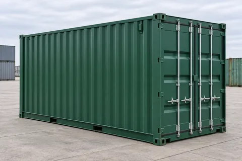 Container 20 ft Standard · New · one trip · Green. Image of this configuration. The supplier will confirm the actual unit, its condition and equipment.