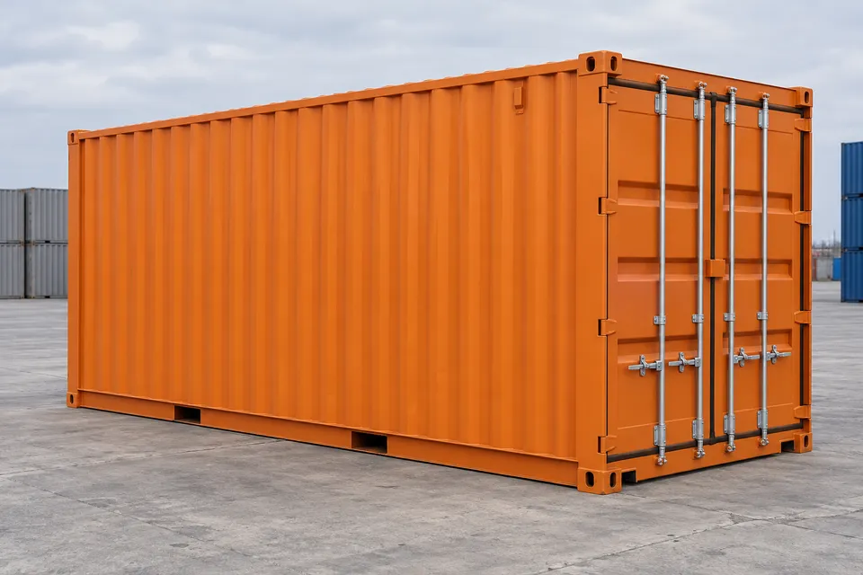 Container 20 voet Standaard · Nieuw · één reis · Oranje. Afbeelding van deze configuratie. De leverancier bevestigt het exemplaar, de werkelijke staat en de uitrusting.