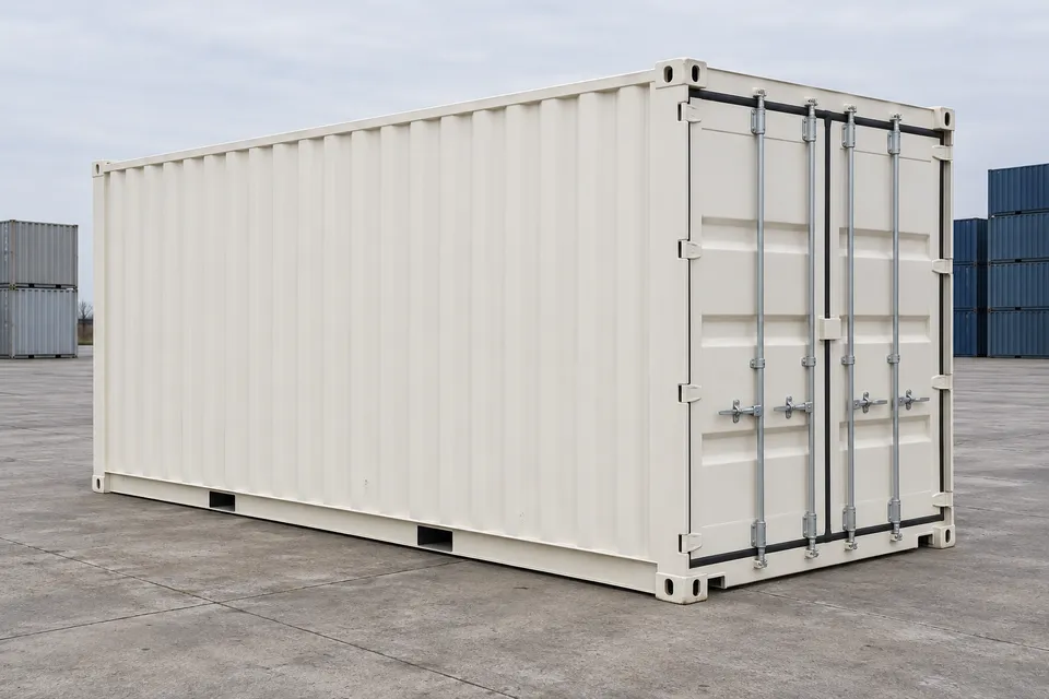 Container 20 ft Standard · Nou · o singură cursă · Alb. Imagine a acestei configurații. Furnizorul va confirma unitatea reală, starea și echipamentul acesteia.