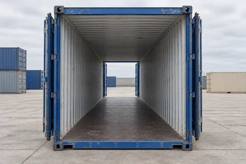 Container 40 pieds Double porte · Occasion · bon état · Bleu. Visuel pour cette configuration. Le fournisseur confirmera l’exemplaire, son état réel et ses équipements.