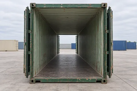 Container 40 pieds Double porte · Occasion · dernier voyage · Vert. Visuel pour cette configuration. Le fournisseur confirmera l’exemplaire, son état réel et ses équipements.