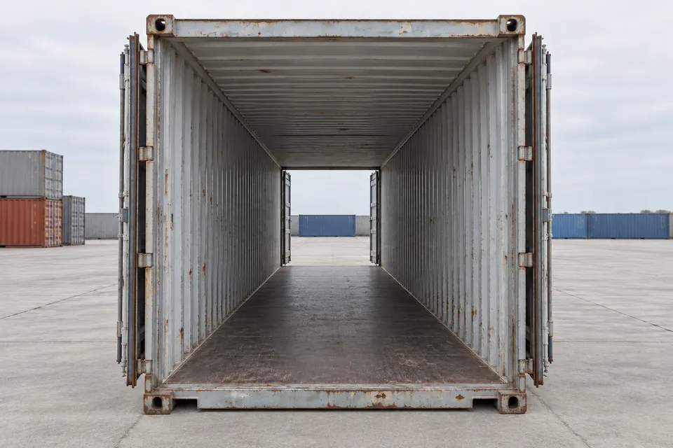 Container 40 fot Double Door · Brukt · siste sjøreise · Grå. Bilde av denne konfigurasjonen. Leverandøren vil bekrefte den faktiske enheten, dens tilstand og utstyr.