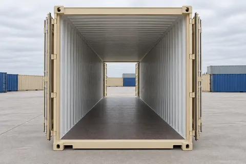 Container 40 pieds Double porte · Neuf · premier voyage · Beige. Visuel pour cette configuration. Le fournisseur confirmera l’exemplaire, son état réel et ses équipements.