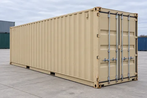 Container 40 pieds High Cube · Occasion · très bon état · Beige. Visuel pour cette configuration. Le fournisseur confirmera l’exemplaire, son état réel et ses équipements.