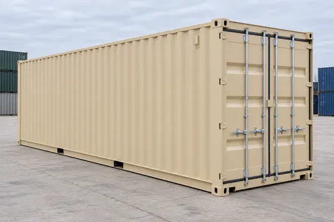 Container 40 Fuß High Cube · Neu · One Trip · Beige. Bild dieser Konfiguration. Der Anbieter bestätigt das konkrete Exemplar, seinen tatsächlichen Zustand und seine Ausstattung.