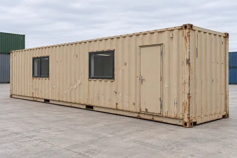 Container 40 pieds Bureau · Occasion · dernier voyage · Beige. Visuel pour cette configuration. Le fournisseur confirmera l’exemplaire, son état réel et ses équipements.