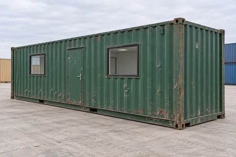 Container 40 pieds Bureau · Occasion · dernier voyage · Vert. Visuel pour cette configuration. Le fournisseur confirmera l’exemplaire, son état réel et ses équipements.