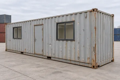 Container 40 pieds Bureau · Occasion · dernier voyage · Gris. Visuel pour cette configuration. Le fournisseur confirmera l’exemplaire, son état réel et ses équipements.