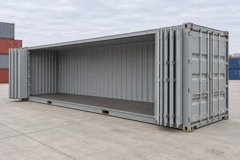 Container 40 voet Zijopening · Gebruikt · zeer goede staat · Grijs. Afbeelding van deze configuratie. De leverancier bevestigt het exemplaar, de werkelijke staat en de uitrusting.