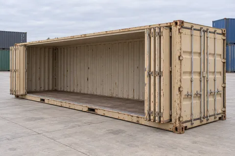 Container 40 pieds Ouverture latérale · Occasion · dernier voyage · Beige. Visuel pour cette configuration. Le fournisseur confirmera l’exemplaire, son état réel et ses équipements.