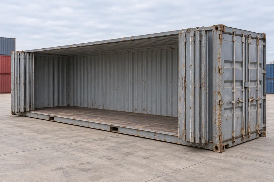 Container 40 ft Open Side · Used · last trip · Grey. Image of this configuration. The supplier will confirm the actual unit, its condition and equipment.