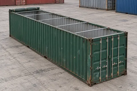Container 40 voet Open Top · Gebruikt · goede staat · Groen. Afbeelding van deze configuratie. De leverancier bevestigt het exemplaar, de werkelijke staat en de uitrusting.