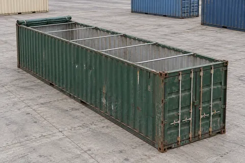 Container 40 pieds Open Top · Occasion · dernier voyage · Vert. Visuel pour cette configuration. Le fournisseur confirmera l’exemplaire, son état réel et ses équipements.